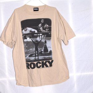 Rocky  Men's Cream T-Shirt Size Large